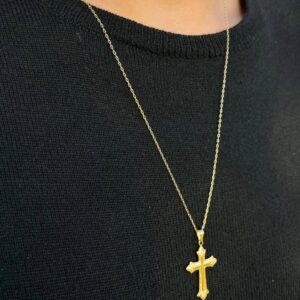 Corrente Masculina com Pingente Cruz