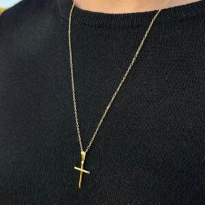 Corrente Masculina com Cruz Lisa